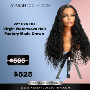 22” HD 6x6 Virgin Waterwave Factory Made Crown