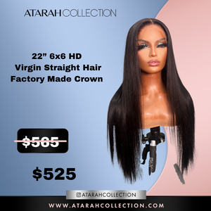 22” HD 6x6 Virgin Straight Factory Made Crown
