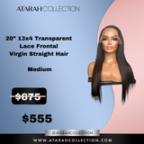Ready to Ship Crown 20" 13x4 Lace Frontal Virgin Straight Hair